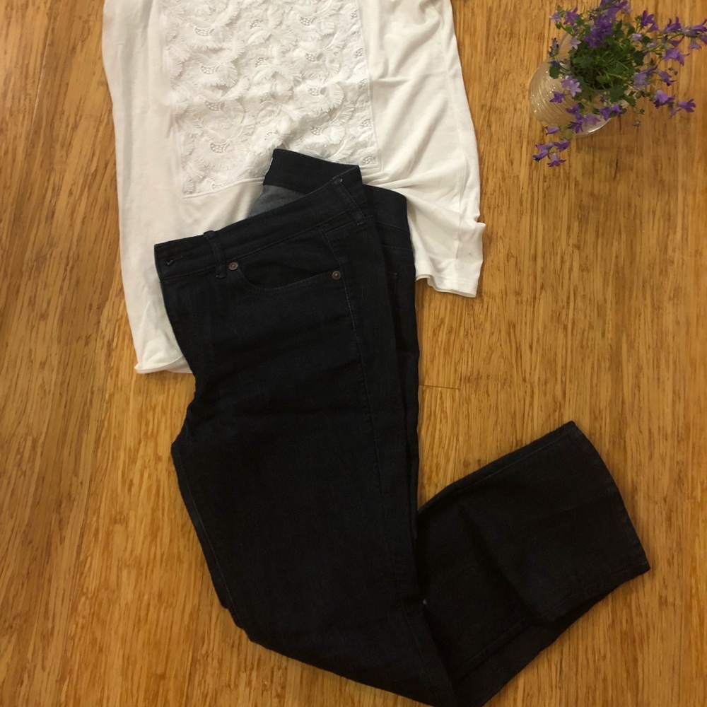 Classic dark wash kick flair jeans
